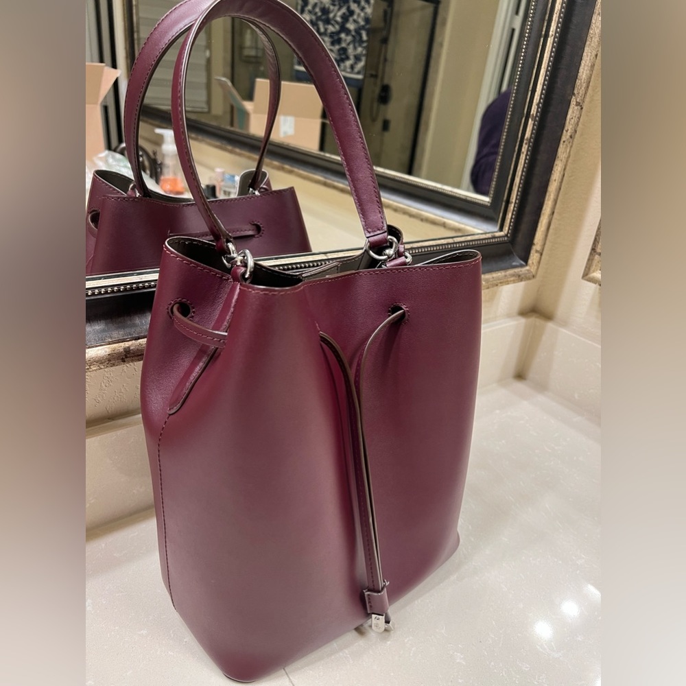 Ralph Lauren Burgundy Bucket Bag
